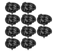 iplusmile 10 Piezas Malla para Base de Maceta Redonda, Plástico Negro | Protección de Plantas, Reutilizable, para Interior y Exterior, 3.15 Pulgadas