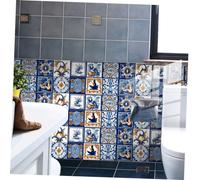 iplusmile 10 Piezas Pegatinas de Baldosas Marruecos Impermeables Autoadhesivas para Cocina Baño Decoración Pared Fácil de Limpiar y Cortar