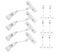 iplusmile 10 piezas Soporte de Etiquetas Transparentes Giratorio para Mercancías Clips de Precio Multi Funcionales para Supermercados y Tiendas