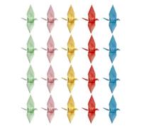 iplusmile 100 Grullas de Papel de Origami Hechas a Mano de 9 Cm para Decoración de Bodas y Fiestas, Seguro y Ecológico, Paquete de 100 Piezas Color Aleatorio