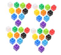 iplusmile 100 Piezas Bloques Matemáticos Educativos de Plástico para Cubos de Cálculo para Desarrollo y Aprendizaje Preescolar de Habilidades Cognitivas y Coordinación Mano