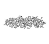 iplusmile 100 Piezas de Remaches Cónicos Plateados para Ropa Punk Diy, Clavos Metálicos para Chaquetas y Bolsillos de Jeans, Púas de Metal Atornillables 7x14 Mm para Manualidades