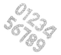 iplusmile 100 Piezas Number Charms para Nail Art Rhinestone Flatback con Base de Hierro Brillo Duradero y Fácil Aplicación para DIY Manicura y Decoración de Uñas