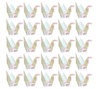 iplusmile 100 Piezas Origami Paper Cranes Premade Handcrafted Pearl For Wedding Shower Party Background Decoration