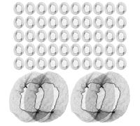 iplusmile 100 piezas Redecillas Transparentes para Moño Redes Elásticas para Cabello de Mujer Invisibles para Ballet Fiestas y Uso Diario