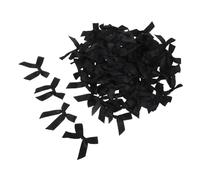 iplusmile 100 Piezas Unidades Negros de Satén Pequeños para Manualidades Decoraciones de Pasteles para Fiestas Accesorios DIY Duraderos para Bodas y Scrapbooking