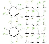 iplusmile 100piezas Lindos Accesorios Cabello Forma De Brotes De Soja Modernos y Pequeños Diseño De Hierba Divertidos y Con Motivos Naturales Para Fiestas Temáticas De Plantas Pinzas Pelo Ni