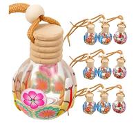 iplusmile 10piezas Botella De Aromaterapia Para Coche Colgante De Arte Moderno Botella De Perfume Vacía De Aceite Esencial Para Automóvil Ambientador De Coche Difusor De Aceites Esenciales p