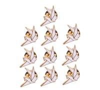 iplusmile 10piezas Broches Creativos De Grulla De Origami Diseño De Dibujos Animados Para Mujeres y Niñas Broches De Metal Joyas Para Ropa Sombreros Bufandas Bolsos Accesorios Para Solapa