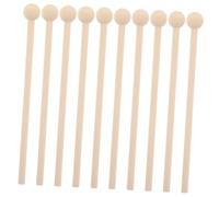 iplusmile 10Piezas de Madera de Percusión para Palos Redondos para Instrumentos Musicales Rítmica y Coordinación Accesorios de Juguete para de
