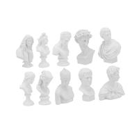 iplusmile 10piezas Figuras De Escayola Creativas para Dibujo y Manualidades Bustos Miniatura para Decoración Artística del Hogar Modelo Resistente y Ligero para Estudio y Práctica