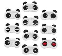 iplusmile 10piezas Máscaras Para Dormir De Panda Antifaz Para Dormir Bonito Para Niñas y Mujeres Protección Ojos Diseño De Cartón Material De Tela Suave Para Uso Nocturno Viajes o Casa