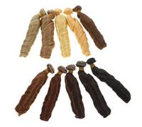 iplusmile 10piezas Pelucas De Muñeca Rizadas Extensiones Para Diy Accesorios Para Cabello Muñecas Kit Creativo