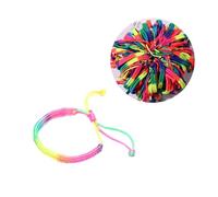 iplusmile 10piezas Pulsera Tejida Mano de Moda Pulsera Colorida Correa de Mano Ajustable para Mujeres y Hombres Brazalete para Regalos de Cumpleaños y Eventos de Verano