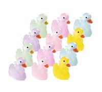 iplusmile 12 Piezas Adorno De Cisne Luminoso Adornos De Paisaje Accesorios para Casa De Muñecas Minatura De Patos Brillan En Los Patos Oscuros Mini Cosas Animales En Miniatura Resina