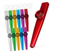 iplusmile 12 piezas Kazoo Metálico para Adultos Instrumentos Musicales con Membranas Ligero y Compacto para Principiantes y Práctica Grupo