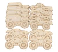 iplusmile 12 piezas Rodajas Madera Coche sin para Manualidades Decoración DIY Fiesta Centro Mesa Ornamentos Madera Robusta Resistente