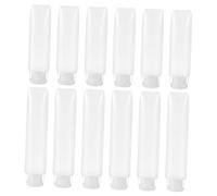 iplusmile 12 Tubos de Loción Cosmética Reutilizables de 30ml y 50ml Tapa a Prueba de Fugas, Organizador Portátil para Viaje en Bolsa de Aseo