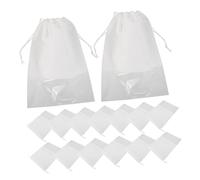 iplusmile 15 Piezas Unidades Bolsas Transparentes para Zapatos de Viaje Organizadores No Tejidos con Cierre de Cordón y Ventana para Zapatos Juguetes y Snacks Protección contra Polvo y