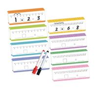 iplusmile 16 piezas Tarjetas Pizarra Blanca Borrado Seco para Manipulativos Matemáticos Suma Números con Bolígrafo para Aula y Hogar