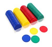 iplusmile 160piezas Fichas De Póker Plásticas Redondas y Coloridas Fichas para Contar y Jugar Monedas De Recompensa Educativas para Aulas Incentivos y Actividades De Aprendizaje Infantil