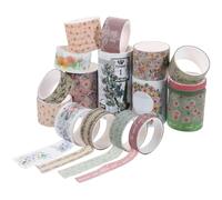 iplusmile 18 Rollos Cintas Adhesivas Decorativas Washi, Cinta Decorativa para Álbumes de Recortes, 2m por Rollo, Ligera, sin Residuos, para Decorar Scrapbooks y Libros