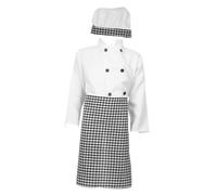 iplusmile 1Juego Disfraz de Chef para Delantal y Gorro Ropa de Cocinero Infantil para Rol para Cocinar y Hornear Casa Talla Manga Larga y Diseño