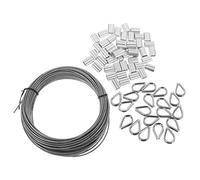 iplusmile 1Juego Kit de Barandilla de Cable de Inoxidable Punteras Topes para Sistemas de Barandilla Jardinería y Decoración al Aire