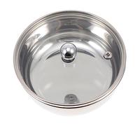 iplusmile 1Pieza Cuenco Inoxidable con Tapa para Cocinar al Vapor para Bebés y Comidas Familiares y Frío