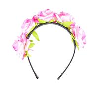 iplusmile 1pieza Diadema De Flores Para Mujer Accesorios De Cabello Para Novias Para Bodas y Fotografía Rosa
