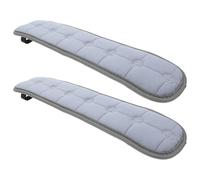 iplusmile 2 Almohadillas de Felpa para Reposabrazos de Silla de Oficina Gris Cojines Acolchados Ergonómicos para Apoyo de Antebrazos Fundas Cálidas de Invierno para Sillas Gamer Oficina