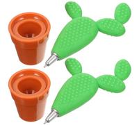 iplusmile 2 Bolígrafos de Cactus de Gel para Escribir Diseño Creativo y Material de Silicona, Ideales para Estudiantes y Material de Papelería Escolar Varios estilos