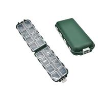 iplusmile 2 Cajas Organizadoras de Aparejos de Pesca Estuche Resistente al Agua 8 Compartimentos para Señuelos Cebos y Anzuelos Portátil y Compacto para Pesca y Viajes