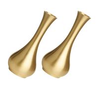 iplusmile 2 Jarrones Miniatura de Latón para Flores Jarrón Pequeño de Metal Dorado para Escritorio y Decoración de Centros de Mesa Hogar Maceta Creativa para Arreglos Naturales