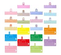 iplusmile 2 Juegos de Marcapáginas Guía de Lectura Dislexia Tiras de Lectura Guiadas Coloridas Herramienta de Escritura Manual 8 Colores 12 Colores Accesorio Educativo para Estudiantes