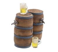 iplusmile 2 Juegos Miniature Wooden Beer Barrel Decor with Faucet and Wine Glass For Dollhouse Pub Bar Accessories Vintage Style Mini Beer Barrel Craft For Dollhouse Decoration
