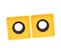 iplusmile 2 Micrófonos Para Entrevista Cuadrados De Abs Amarillo, Estación De Bandera Logotipo Para Micrófono Profesional, Accesorios Portátiles Para Estudio y Reportajes