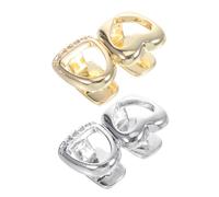 iplusmile 2 para Coronas Doradas para Joyas De Rapero Parrillas para para Aparatos De Cosplay Parrilla para Dorados Tapa