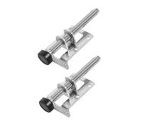 iplusmile 2 Piezas Ajuste la Almohadilla del pie nivelador de Muebles de gabinete pies niveladores pies de Mesa niveladores de Patas de Mesa pies de Muebles Acero Silver