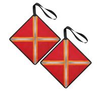 iplusmile 2 Piezas Banderas Reflectantes Rojas de Alta Visibilidad para Seguridad Remolques y Cargas de Camiones Resistentes Cintas Reflectantes Naranjas para Kayak Canoa y Transporte