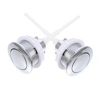 iplusmile 2 piezas Botón de Reemplazo para Cisterna de Inodoro Pulsador para Tanque de Agua Diseño de Varilla Extra Instalación Sin Herramientas Accesorios Duraderos