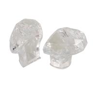 iplusmile 2 Piezas Botones para Inodoro Forma de Corazón Asistente para Pulsador de Tanque Fácil Instalación Accesorio Práctico y Duradero para Baños Transparente