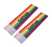 iplusmile 2 Piezas Brazaletes de Capitán de Fútbol Ajustables Arcoíris Elásticos Brazalete Deportivo para Adultos y Jóvenes Accesorio Equipo Entrenamiento Soccer Rugby Baloncesto