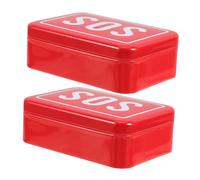 iplusmile 2 piezas Caja Metálica Sos Resistente y Organizador Portátil para Medicina y Herramientas de Emergencia de Unidades para Camping Senderismo y Supervivencia al Aire