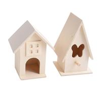 iplusmile 2 Piezas Cama De Pájaros Jaula para Conejillo De Indias Jaula para Mascotas Comederos para Pájaros Kit De Casa De Pájaros Jaula De Hámster Nido Práctico Pájaro Al Aire Khaki