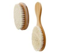 iplusmile 2 piezas Cepillo de Baño para Bebés de y Lana Cepillo para Cortes de Pelo y Limpieza para Cuidado del Cabello Masaje del Cabelludo