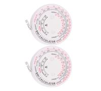 iplusmile 2 piezas Cinta Métrica Bmi Retráctil Medición Corporal y Cintura Calculadora Salud Portátil Diseño Compacto y Duradero Abs-pp para Uso Diario