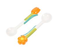 iplusmile 2 piezas Cucharas de Porcelana Forma de Tulipán para y Café Diseño y Mango Ergonómico para Uso Doméstico