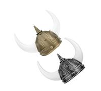 iplusmile 2 Piezas De Accesorios Para Fotomatón Sombreros Vikingos Sombrero De Disfraz De Pirata Casco Vikingo De Plástico Para Parejas
