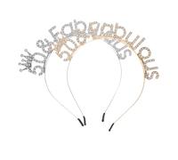 iplusmile 2 Piezas Diademas De Feliz Cumpleaños Para Mujer Tocado De Cumpleaños Tiara Brillante Con Gemas De Imitación Para Fiesta De De Años